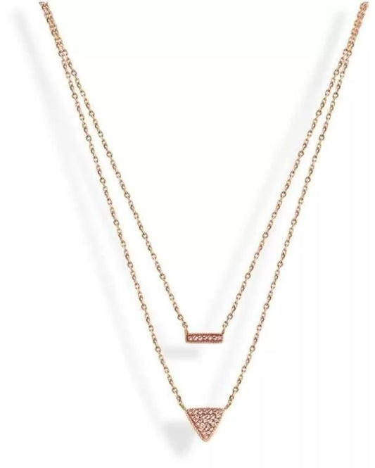 Collier en or rose avec pierre rose Victoria